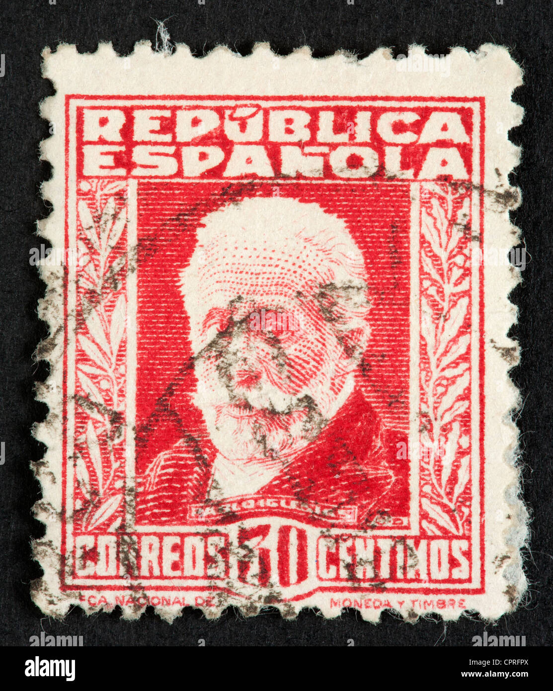 Republica Española Briefmarke Stockfoto