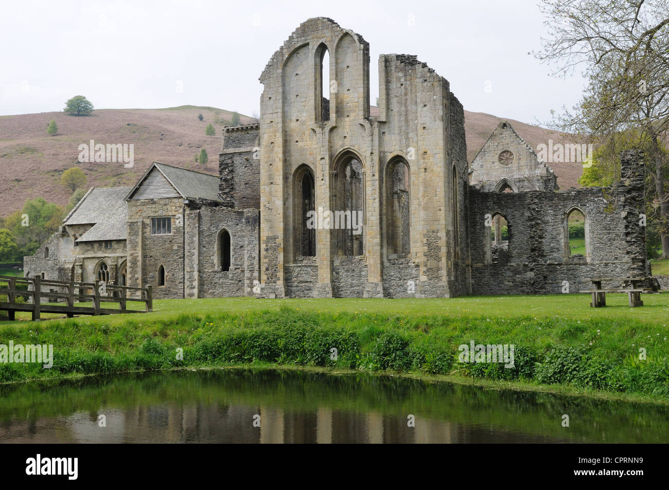 Valle Crucis Abtei im frühen Morgenlicht Llangollen Denbighshire Wales Cymru UK GB Stockfoto