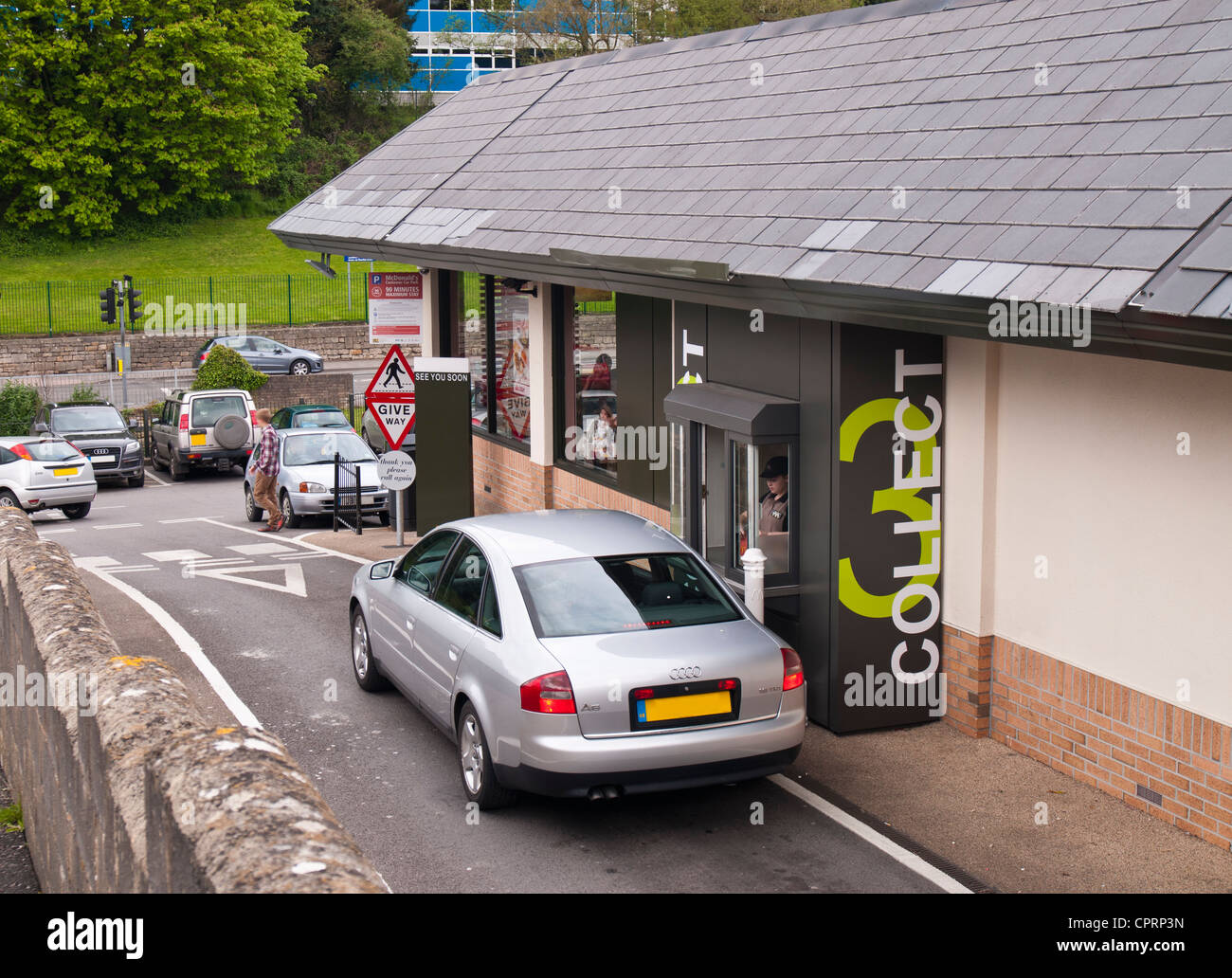 Drive-Through McDonald Sammelstelle, UK Stockfoto