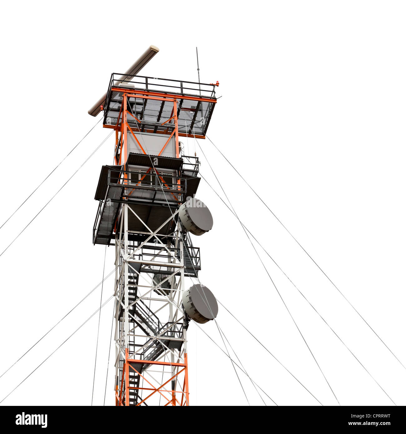 Elektronischen Horchposten mit Satelliten- und Radarbilder Geräte Stockfoto