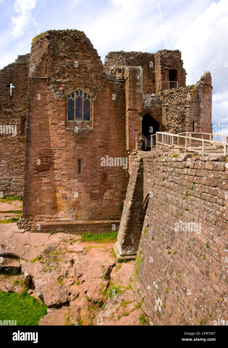 Goodrich Castle ist eine Norman mittelalterliche Burgruine in Herefordshire Stockfoto