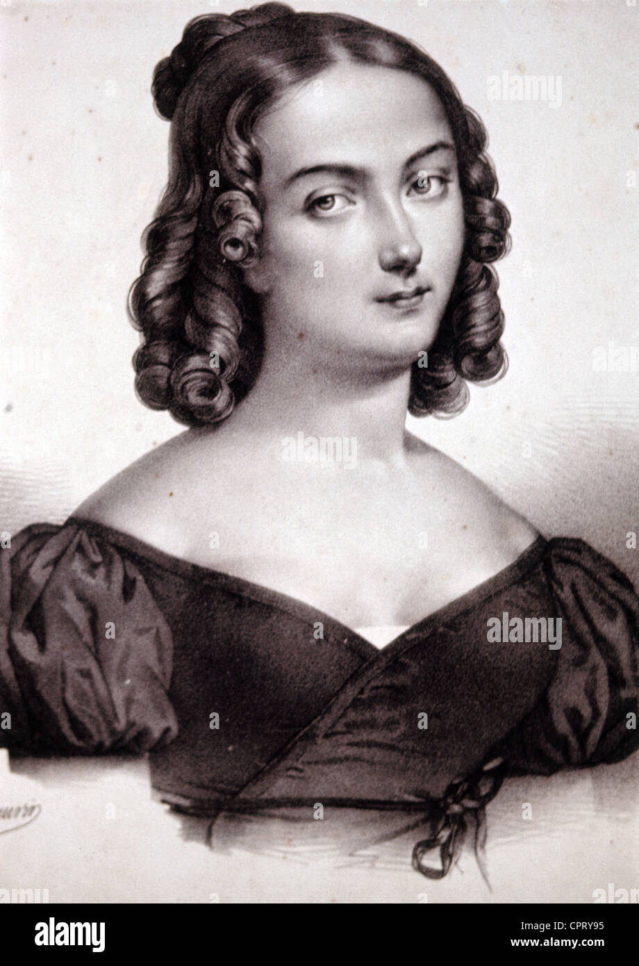 Montez, Lola, 17.2.181 - 17.1.1861, irischer Tänzer, Porträt, lithograph, ca. um 166, Stockfoto