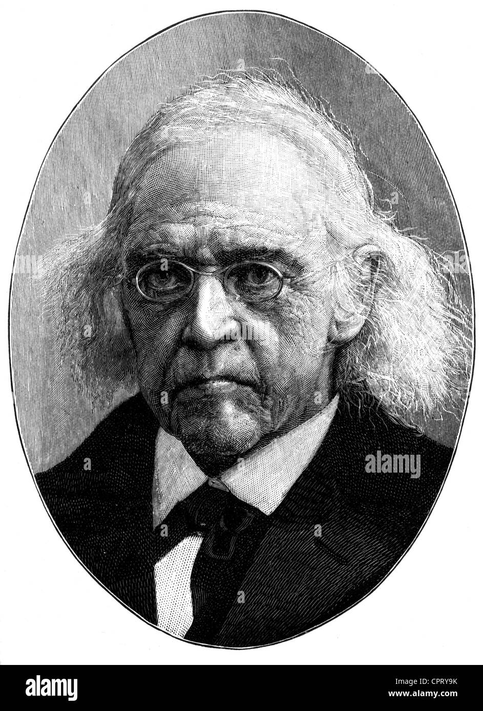 Mommsen, Theodor, 30.11.1817 - 1.11.1903, deutscher Historiker, Porträt des hohen Alters, basierend auf Foto, Holzgravur, Ende des 19. Jahrhunderts, Stockfoto