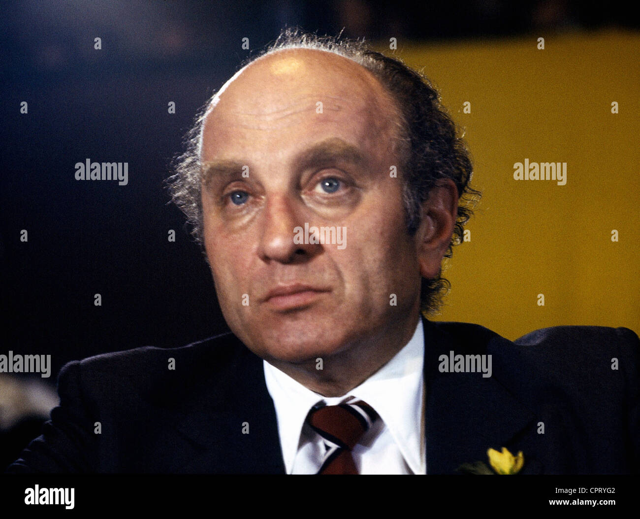 Lambsdorffs, Otto Graf, 20.12.1926 - 5.12.2009, deutscher Politiker (FDP), Bundeswirtschaftsminister 1977 - 1984, Porträt, während einer Parteitag, München, März 1983, Stockfoto