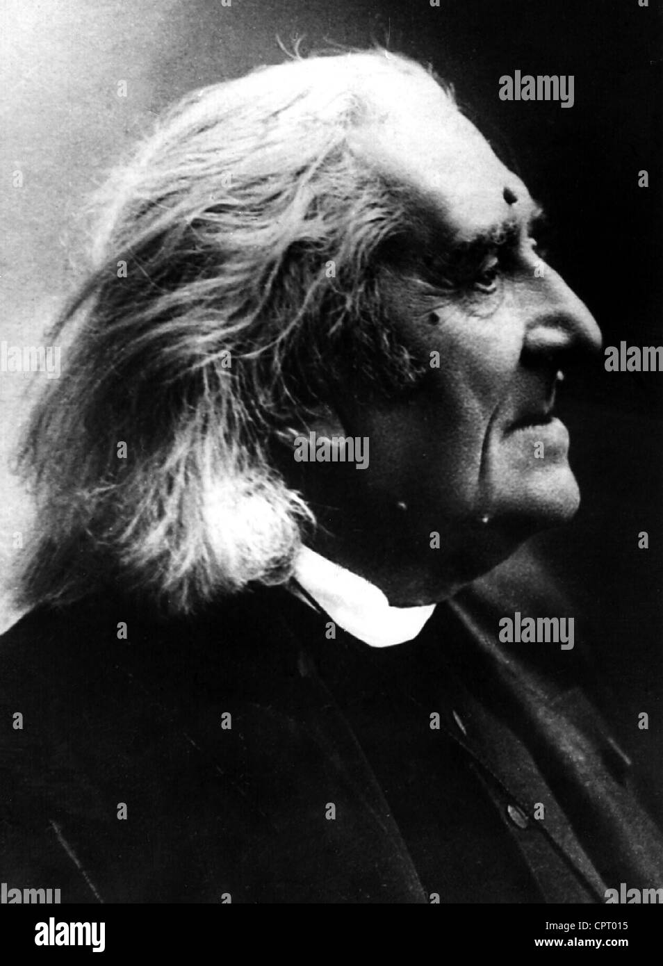 Liszt, Franz, 22.10.11.11, 31.7.1986, ungarischer Komponist und Musiker, Porträt, Profil, ca. 1880 Stockfoto