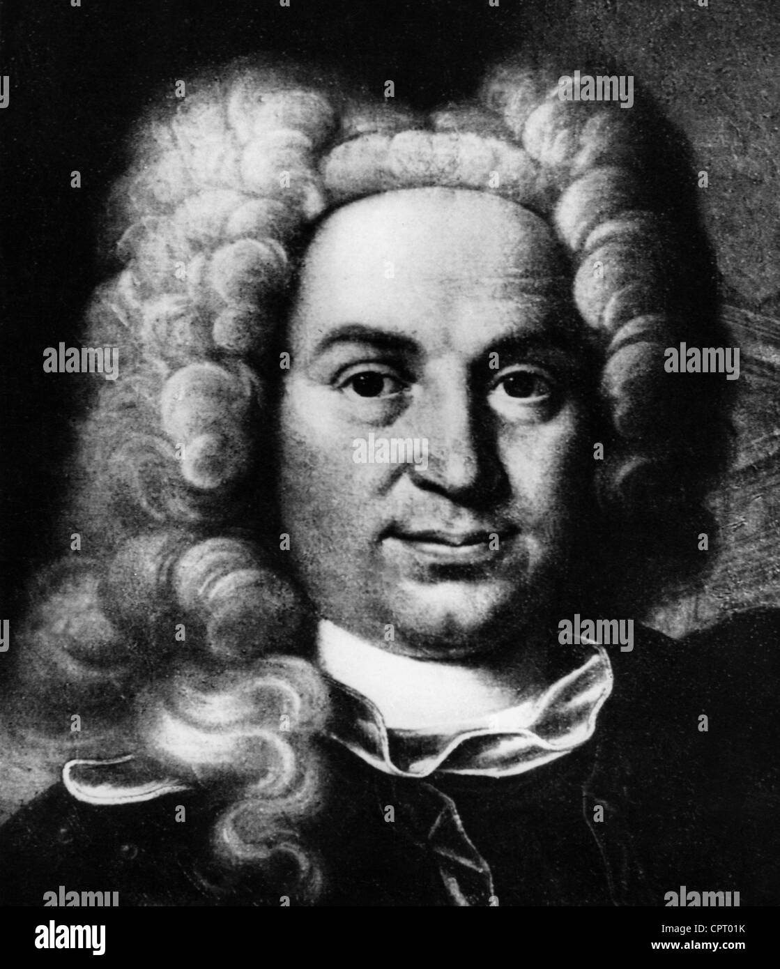 Neumann, Johann Balthasar, 30.1.1687 - 19.8.1753, Deutscher Baumeister, Portrait, Malerei von S. Kleiner (Detail), 18. Jahrhundert, Artist's Urheberrecht nicht gelöscht werden Stockfoto