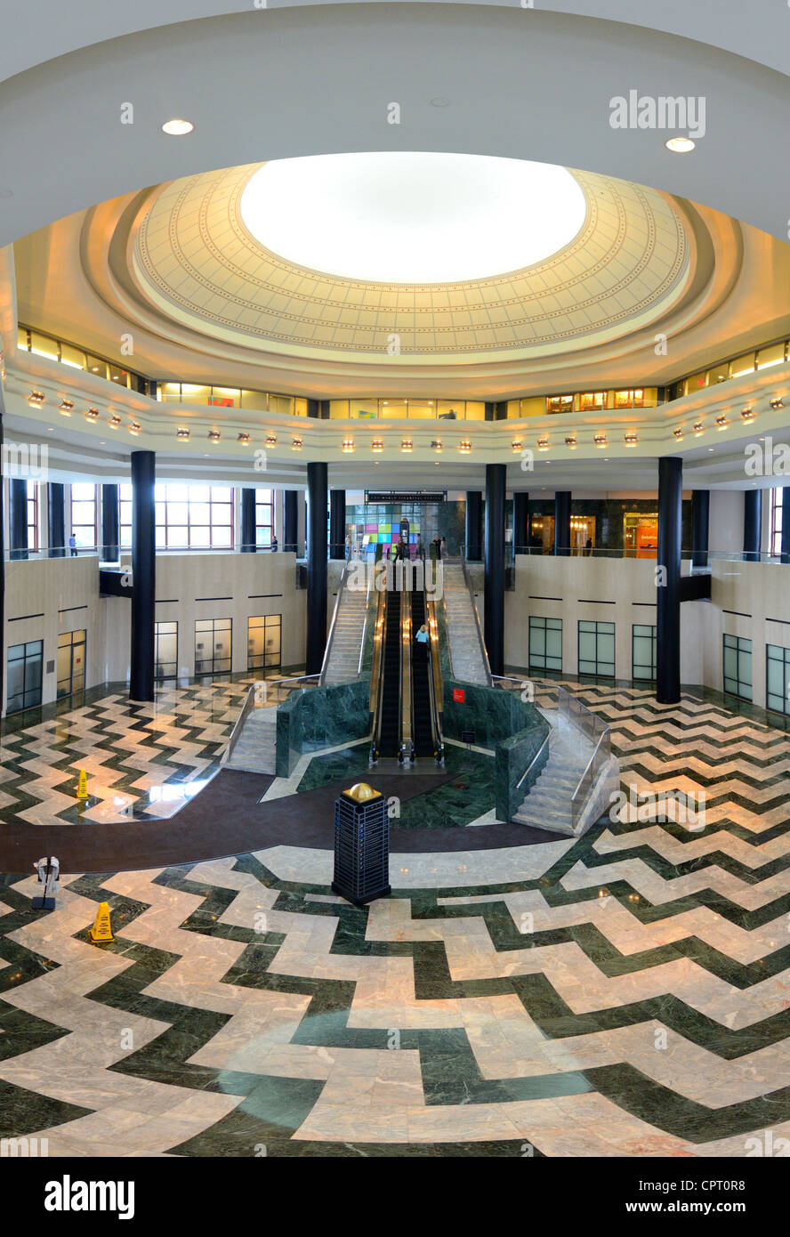 Ein World Financial Center Lobby in New York City. Stockfoto