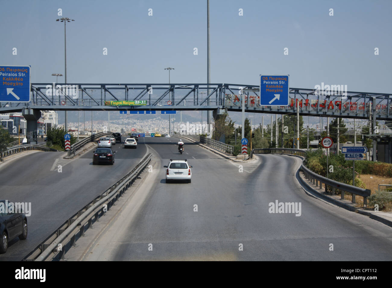 Autobahn in Griechenland Stockfoto