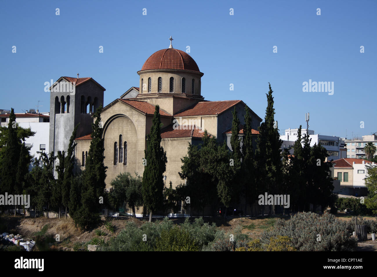Griechische Kirche. Stockfoto