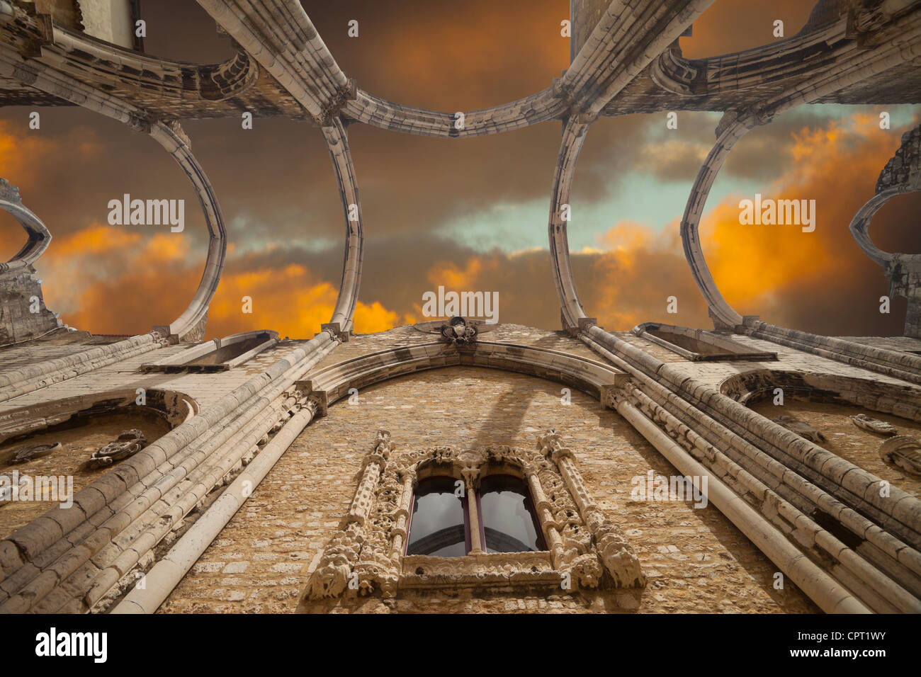 Die Ruinen des Carmo Klosters, Lissabon, Portugal Stockfoto