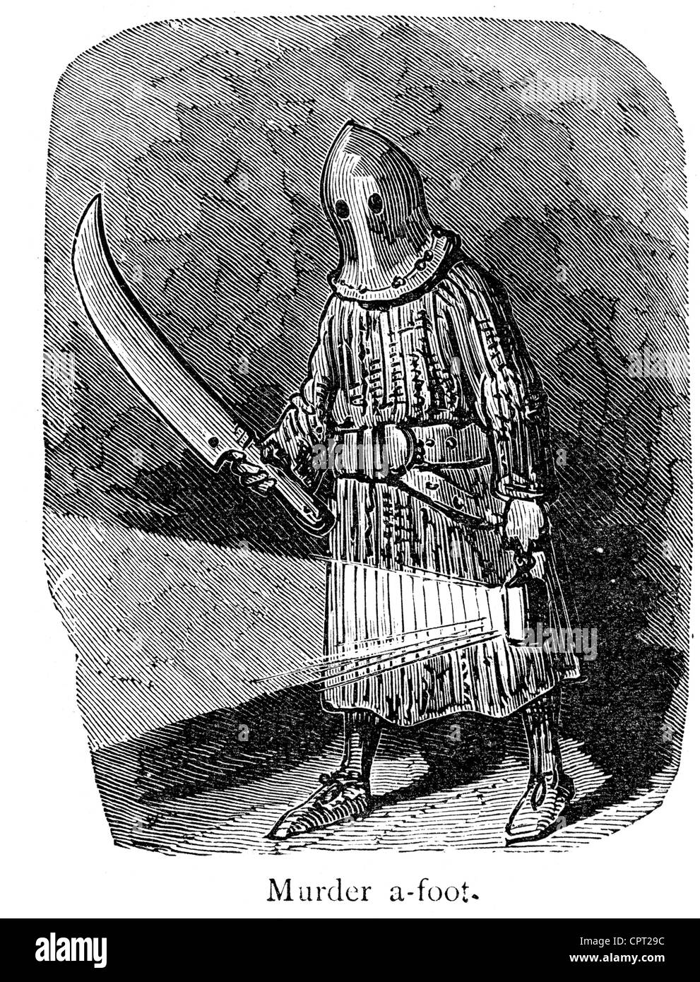 Einen Fuß zu ermorden. Abbildung aus der Legende des Croquemitaine von Gustave Doré Stockfoto
