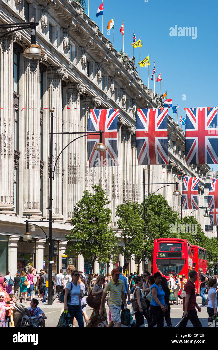 Kaufhaus Selfridges, Oxford Street, London, England. Stockfoto