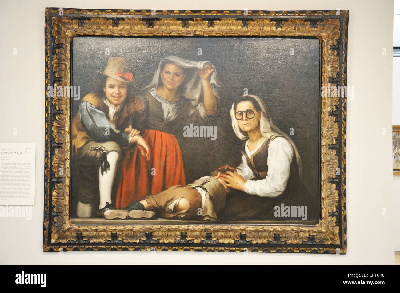 Vier Figuren auf einer Stufe von Bartolomé Esteban Murillo c. 1655-60 Stockfoto