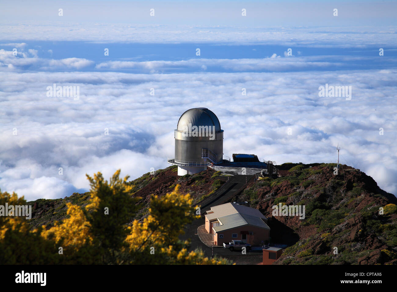 Nordic Optical Telescope (nicht), Roque de Los Muchachos Observatorium, La Palma, Kanarische Inseln, Spanien Stockfoto