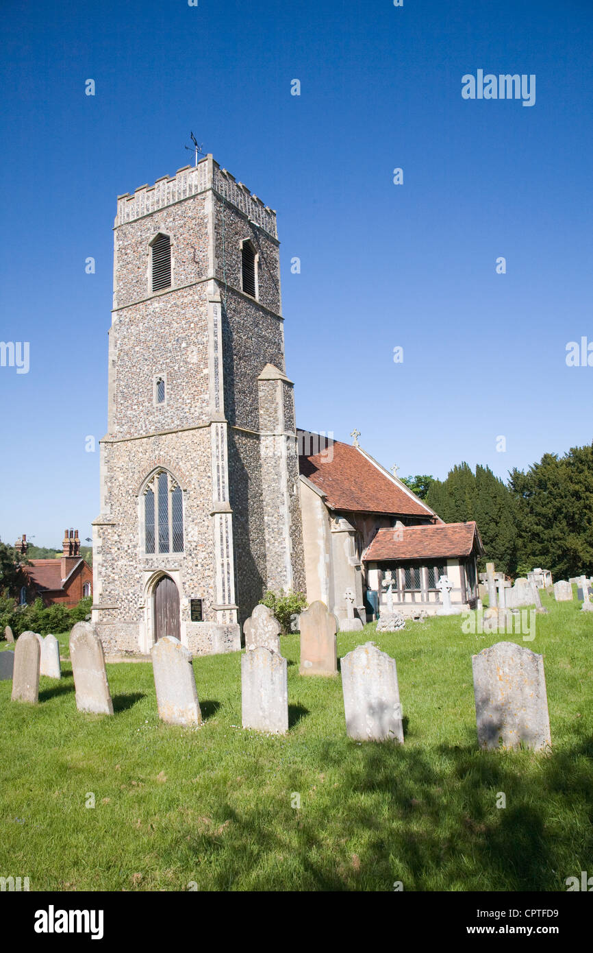 Pfarrei Sankt Martinskirche, Tuddenham Saint Martin, Suffolk, England Stockfoto