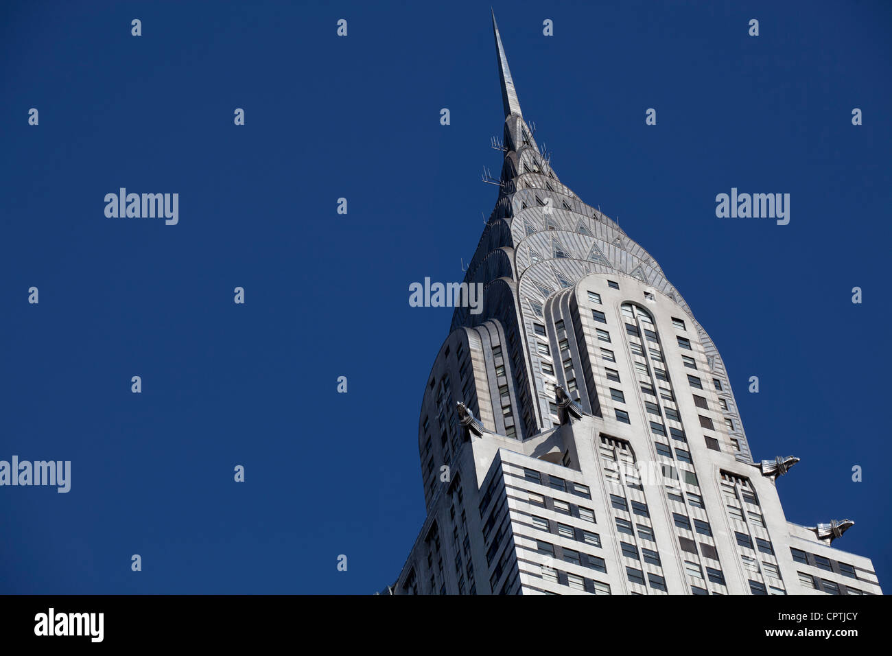 Chrysler Building an der 42nd St und der Lexington Avenue, New York City. Stockfoto