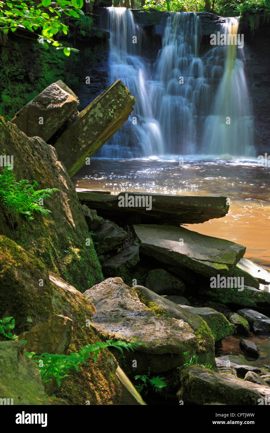 GoIT Aktie fällt, Harden, Bradford, West Yorkshire, England, Vereinigtes Königreich. Stockfoto