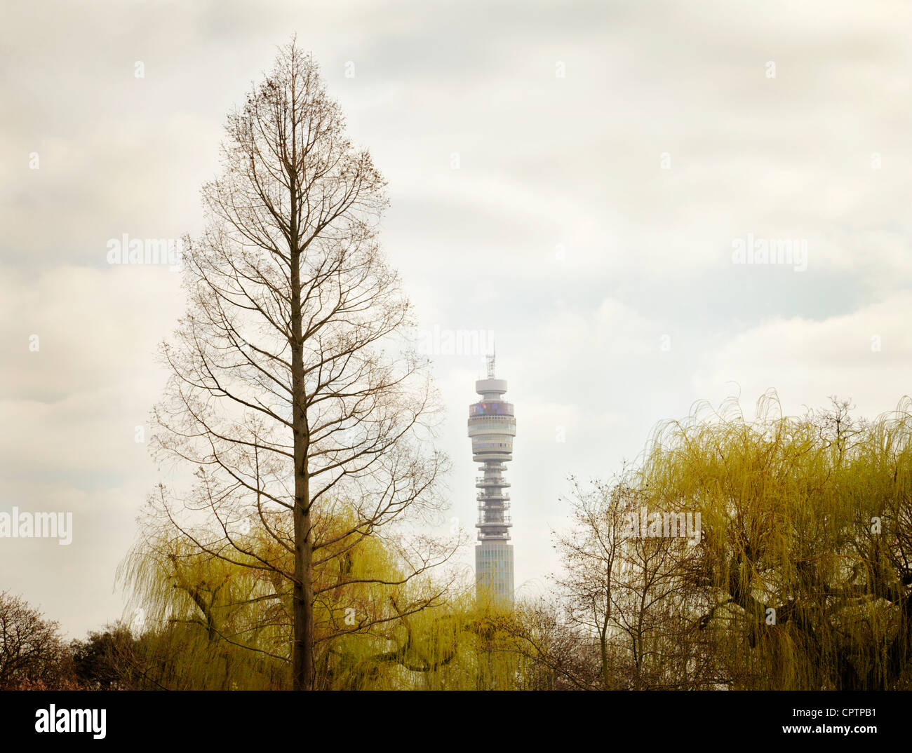 Skyline-Blick von der BT Tower, London, UK. Stockfoto