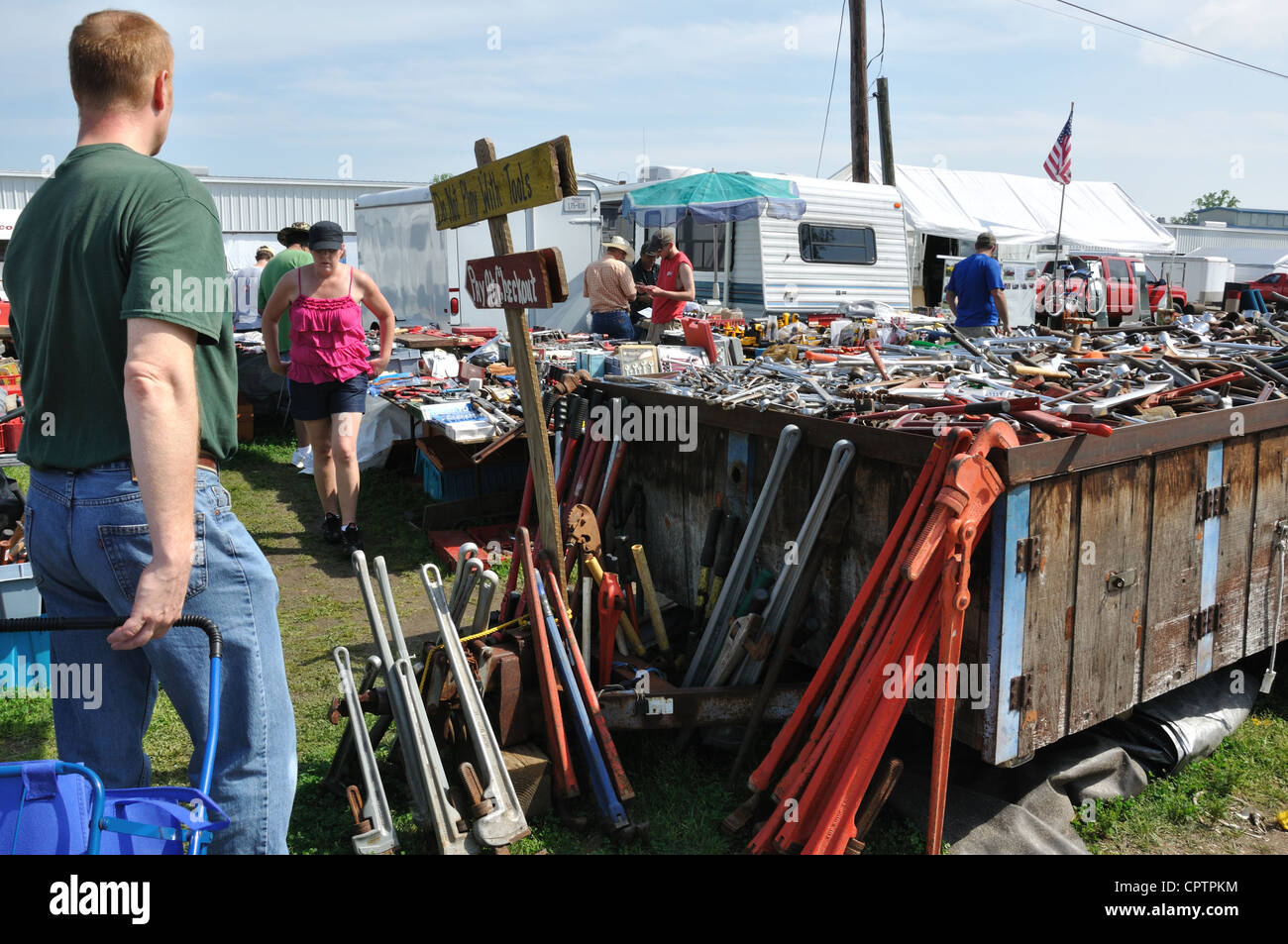 Ersten Montag Fachbesuchertage Flohmarkt in Canton, Texas, USA - älteste und größte Flohmarkt in den USA Stockfoto