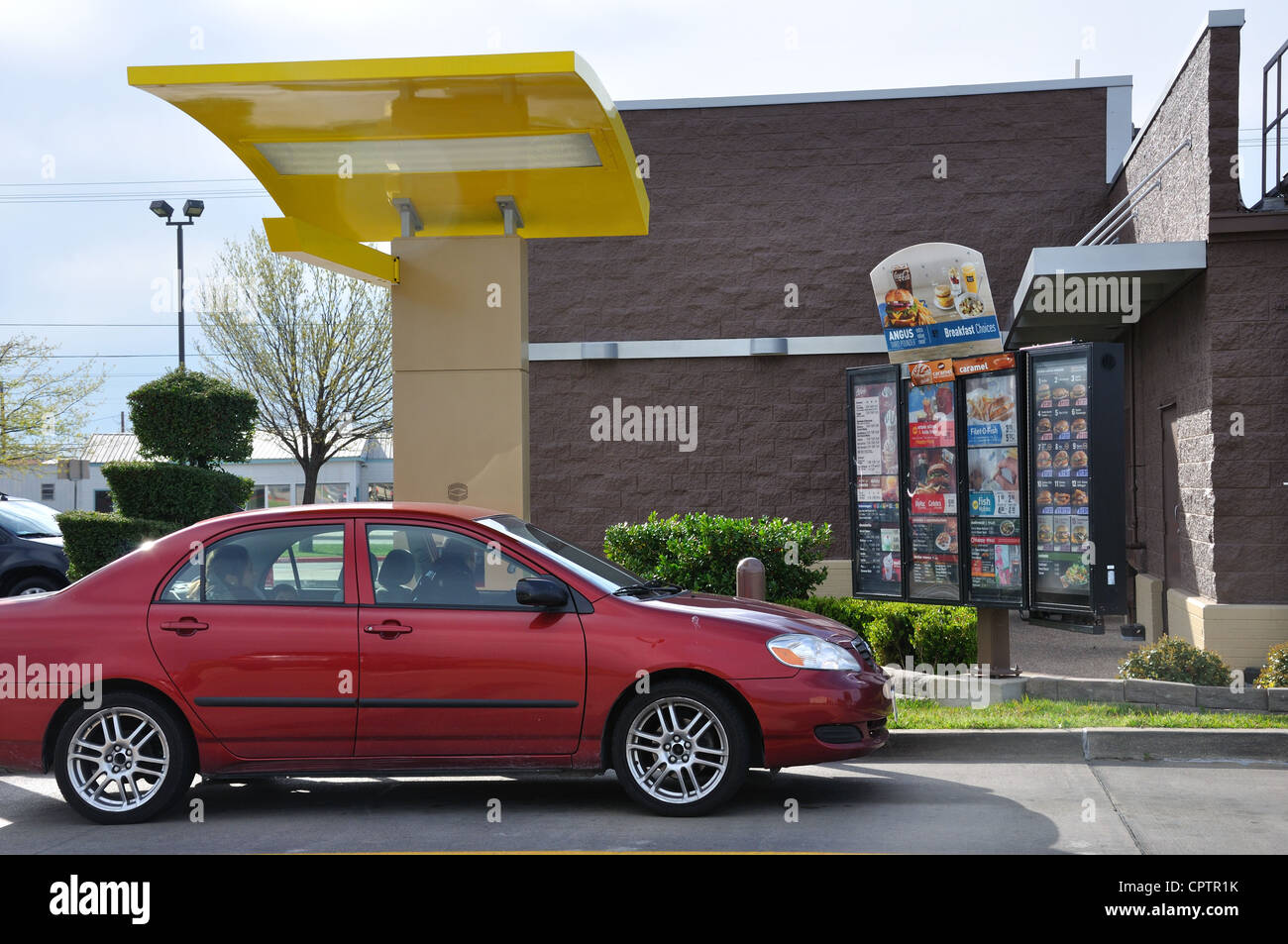 McDonald's Fahrt durch Fenster, USA Stockfoto