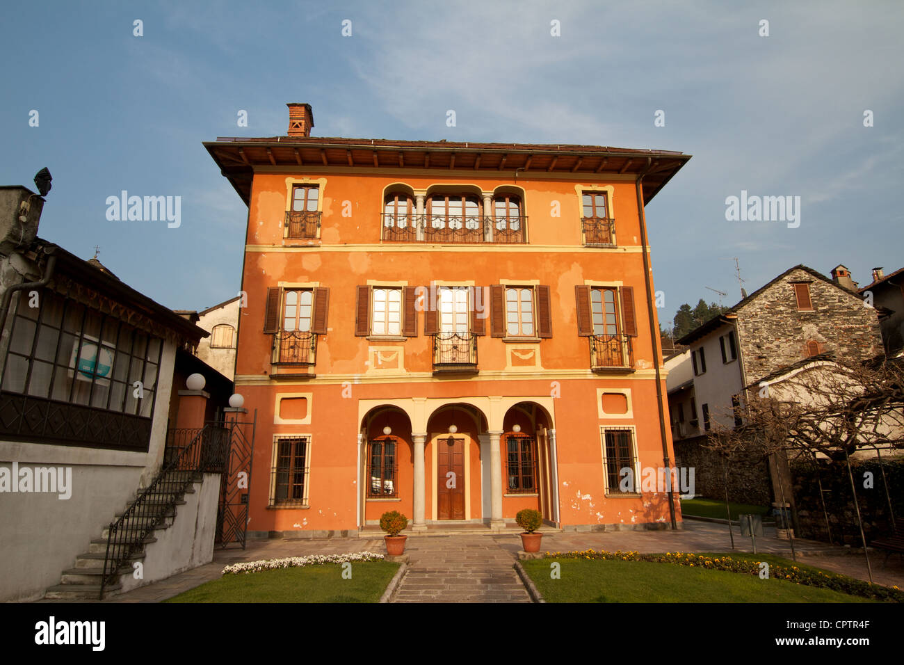 Orta San Giulio, See in Piemont Stockfoto