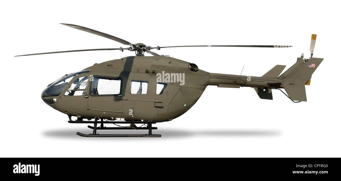 Profil von einem UH-72A Lakota "Light Utility Helicopter", die amerikanische militärische Version des Eurocopter EC-145. Stockfoto