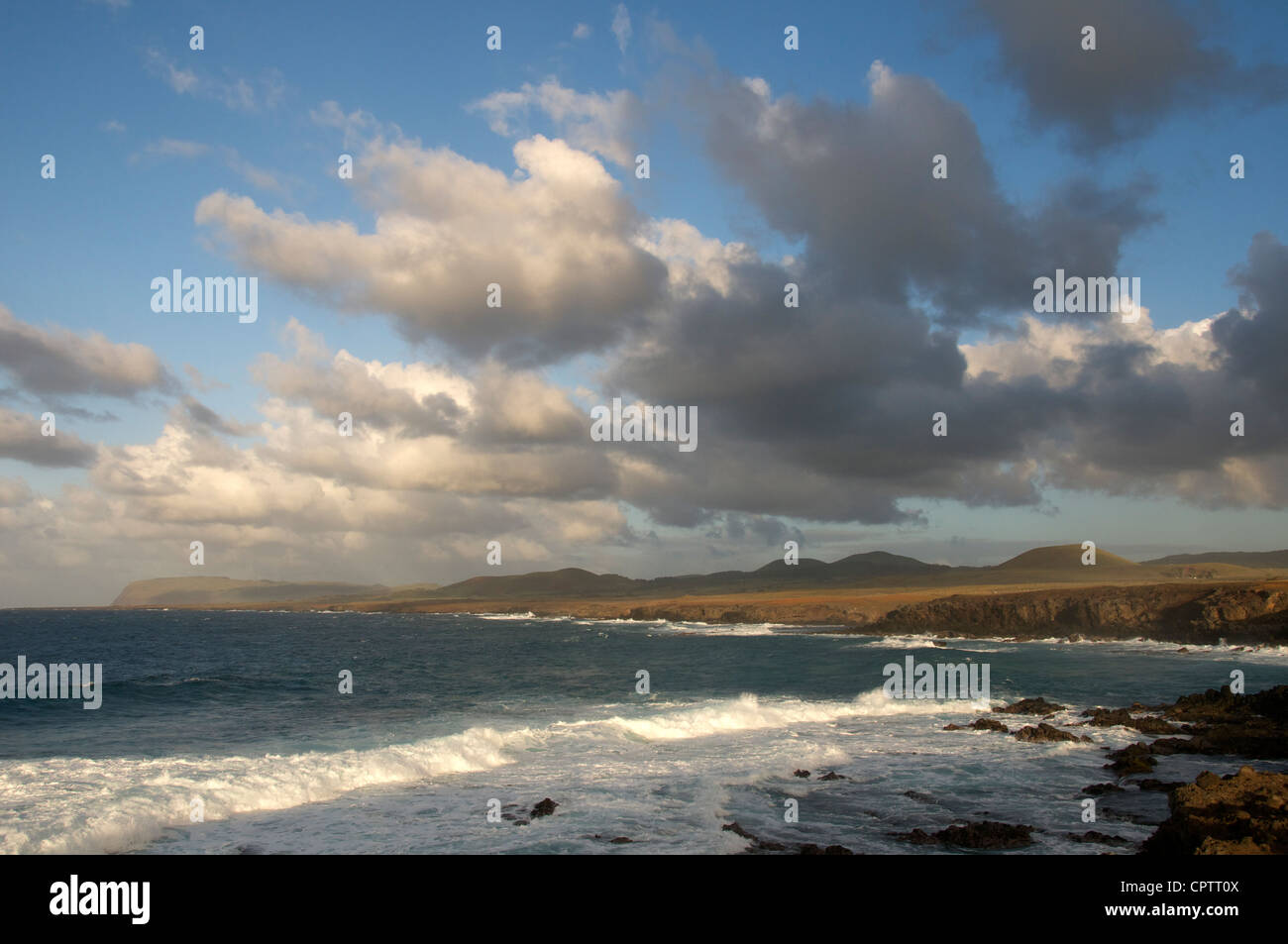 Süd Küste Osterinsel Chile Stockfoto