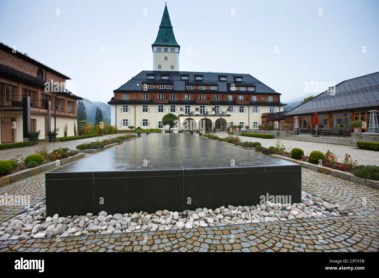 Hotel Schloss Elmau Elmau in den Bayerischen Alpen, Deutschland Stockfoto