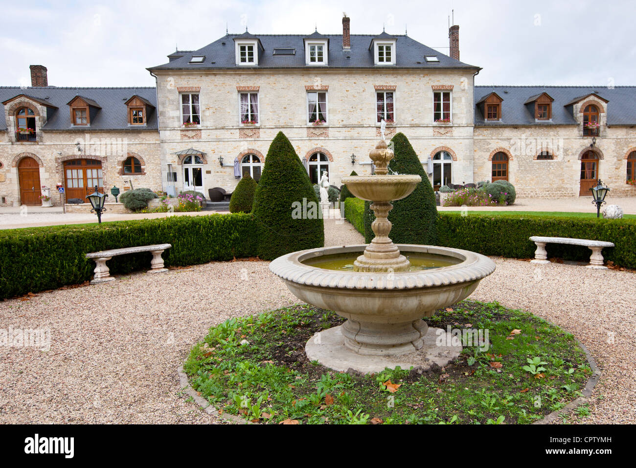 Chateau de Barive Hotel in Sainte Preuve in Picardie, Frankreich Stockfoto