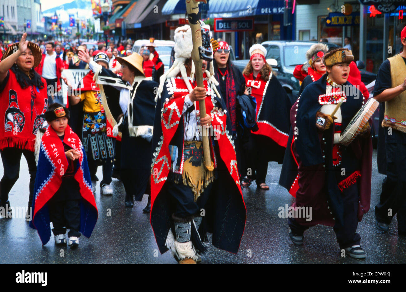 Native Alaskan Parade, Juneau, Alaska, USA Stockfoto