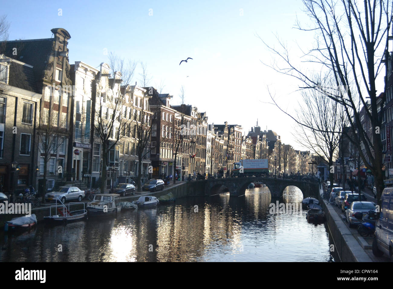 Die Grachten von Amsterdam Stockfoto