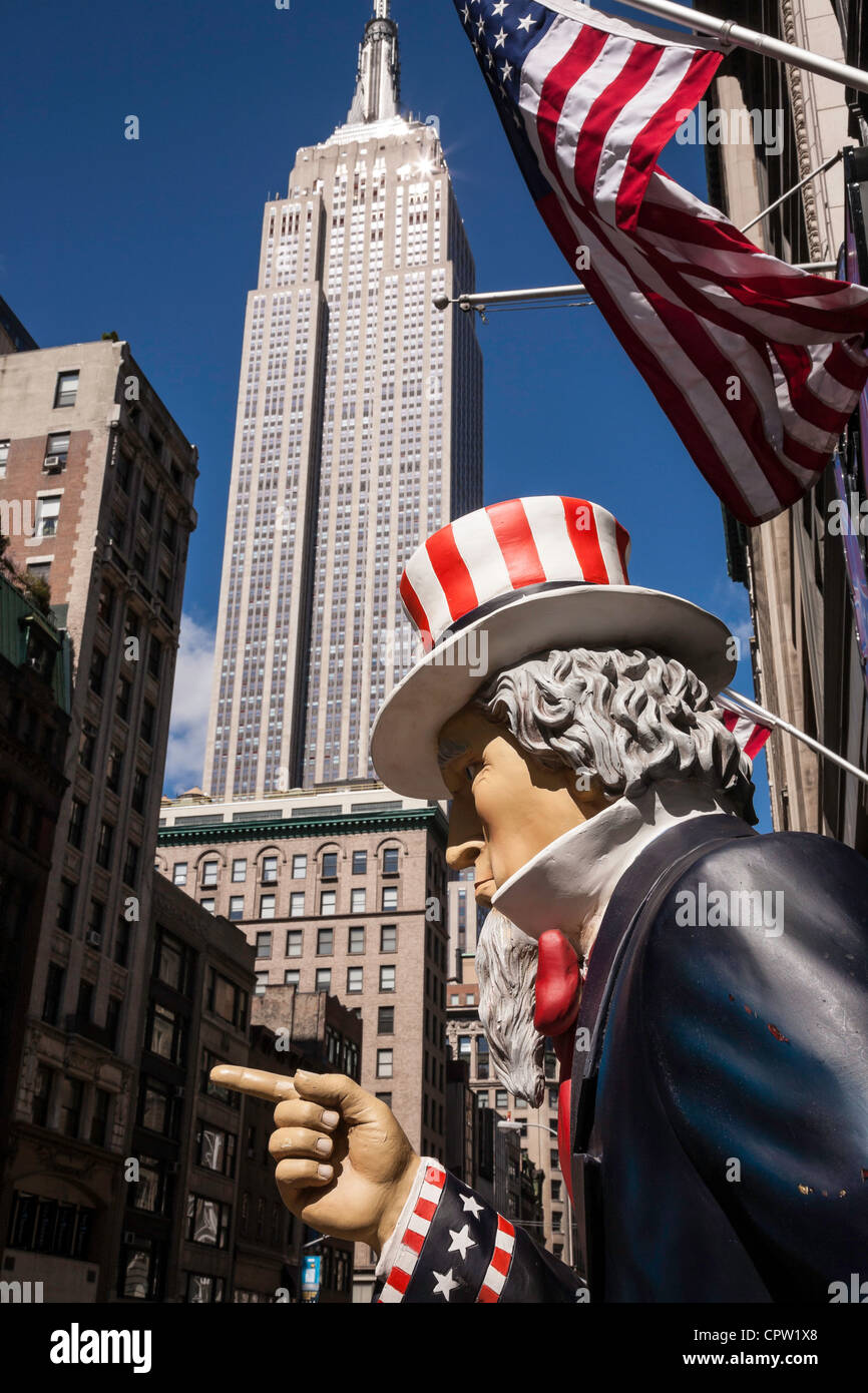 Uncle Sam-Statue, Fifth Avenue, New York Stockfoto