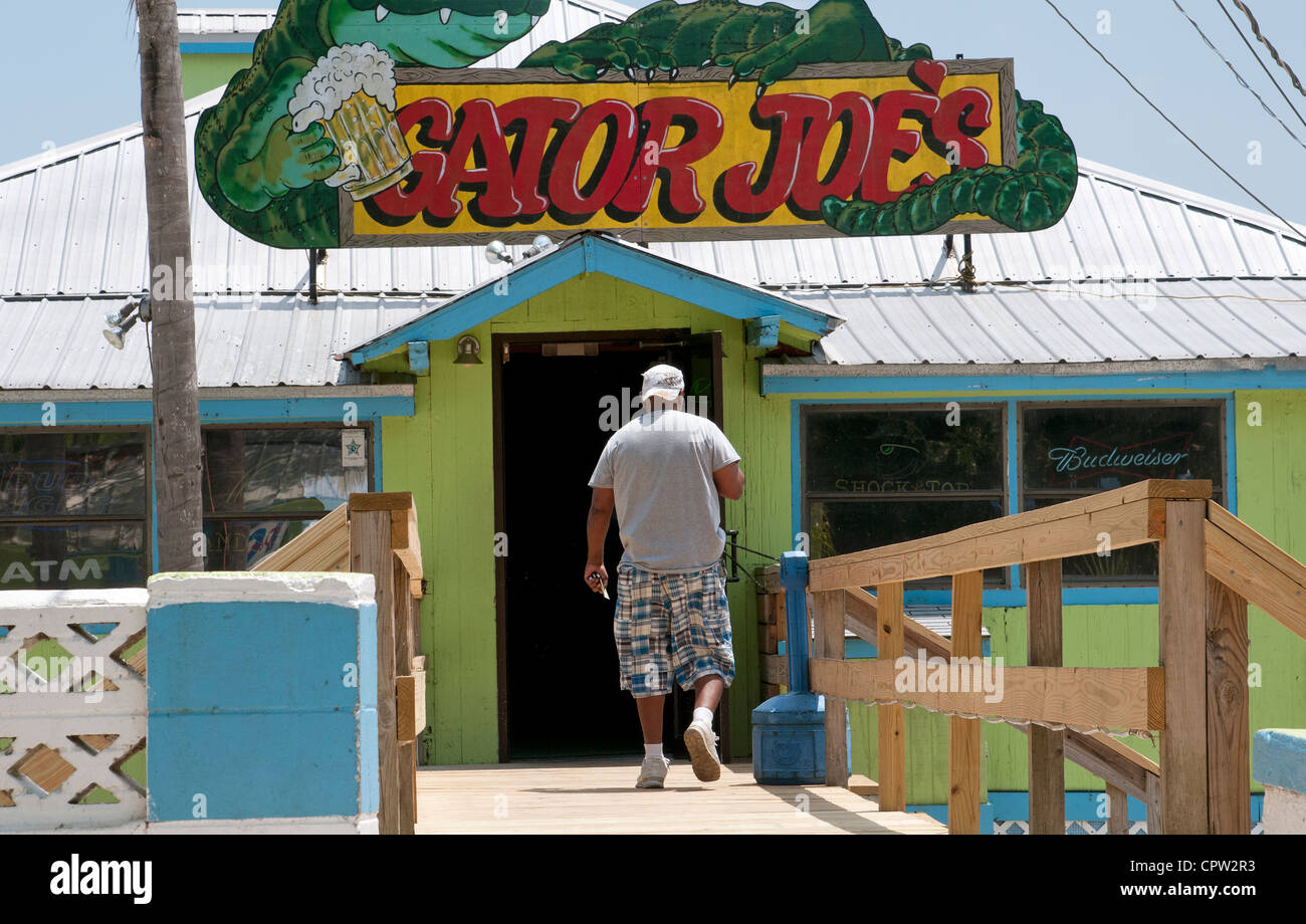 Gator Joe bar-Restaurant am Strand See Weir Florida USA Stockfoto