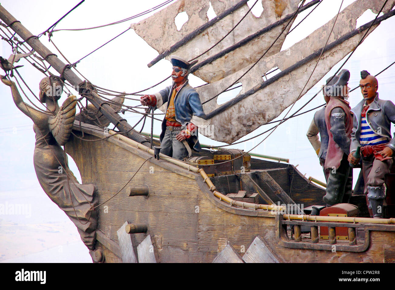 Eine gefälschte Piratenschiff in Chongqing, China Stockfoto