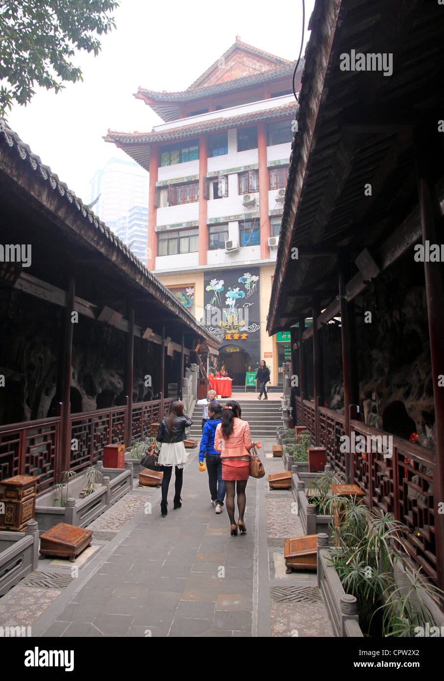 Ein Chinesisch-buddhistischer Tempel in Chongqing Stockfoto