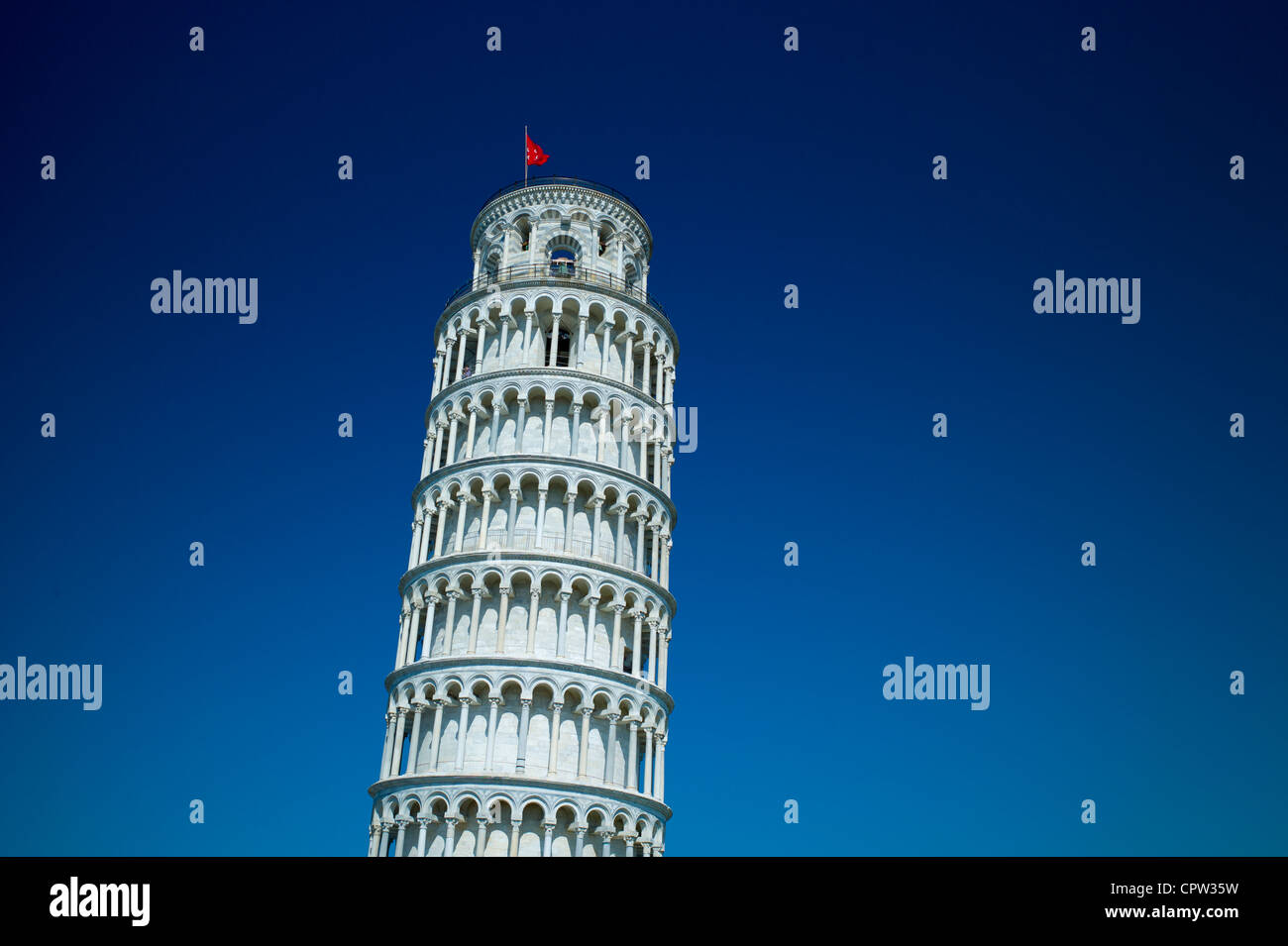 Der schiefe Turm von Pisa, Torre Pendente di Pisa, Campanile freistehende Glockenturm der Kathedrale von Pisa, Italien Stockfoto