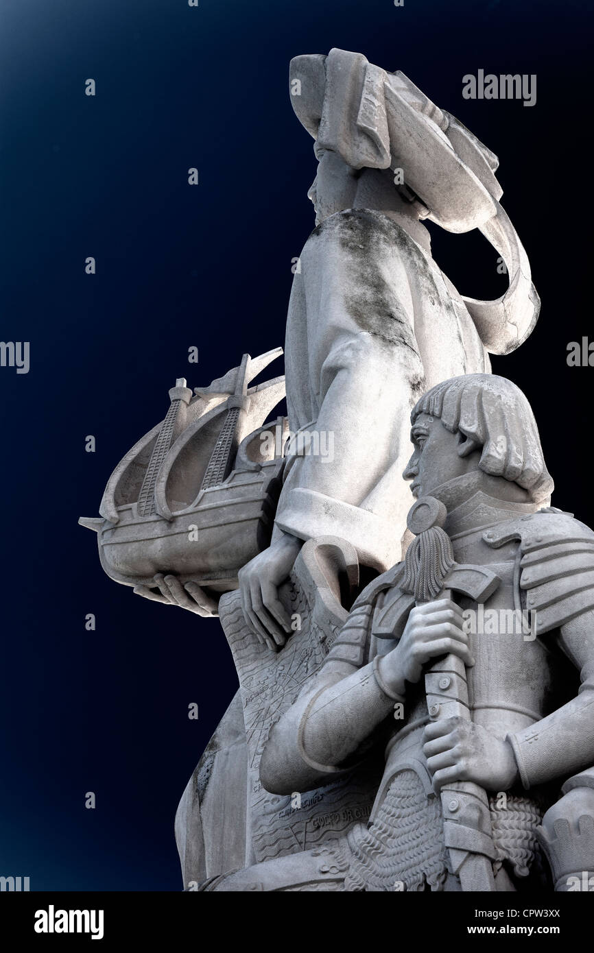 Detail des Denkmal der Entdeckungen, Lissabon Portugal Stockfoto