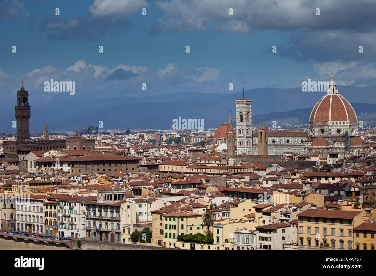Die Stadt Florenz und Il Duomo di Florenz Kathedrale, Toskana, Italien Stockfoto