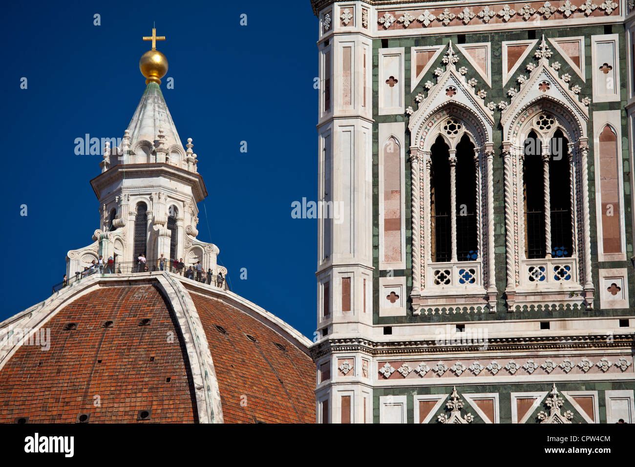 Il Duomo di Firenze, Kathedrale von Florenz und Glockenturm in Piazza di San Giovanni, Toskana, Italien Stockfoto