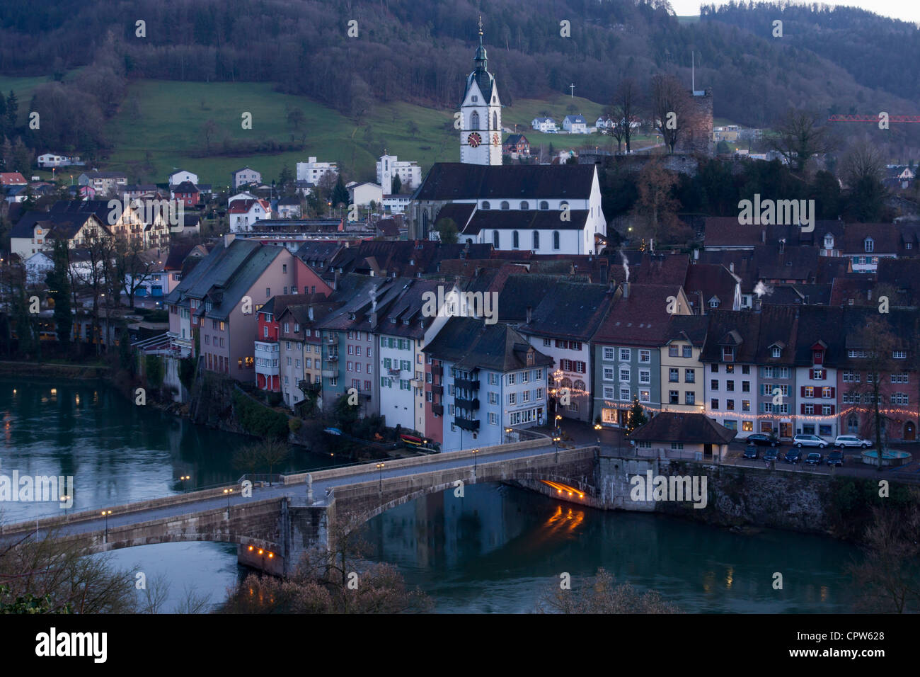 Laufenburg, Kanton Aargau, hohe Rhein, Schweiz, Europa Stockfoto