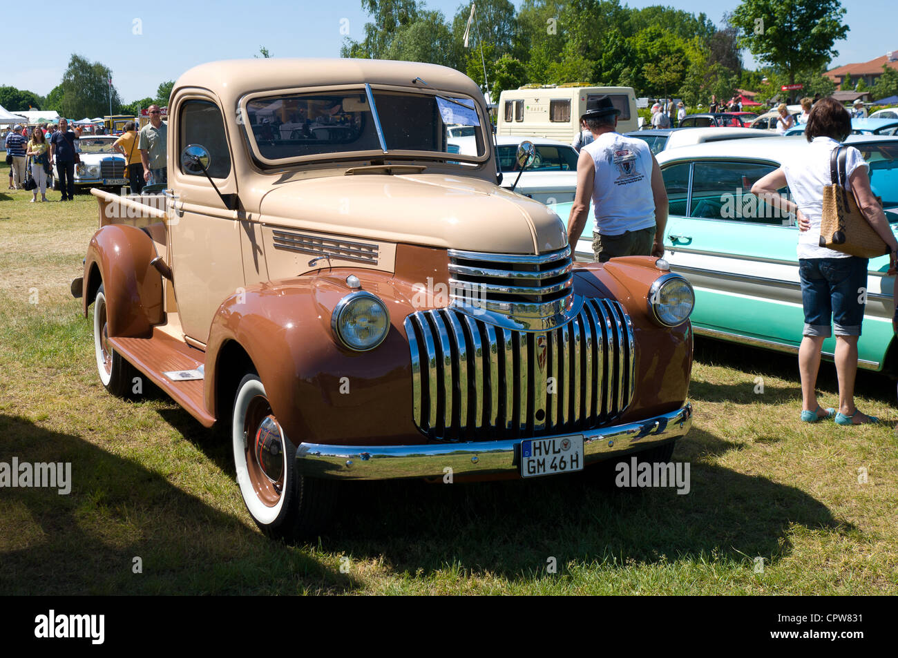 Autos Chevrolet 3100 Serie Pickup 1946 Stockfoto