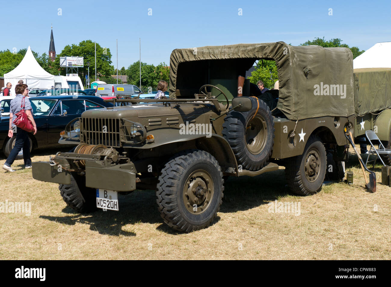 Autos ausweichen WC61 US Army Stockfoto