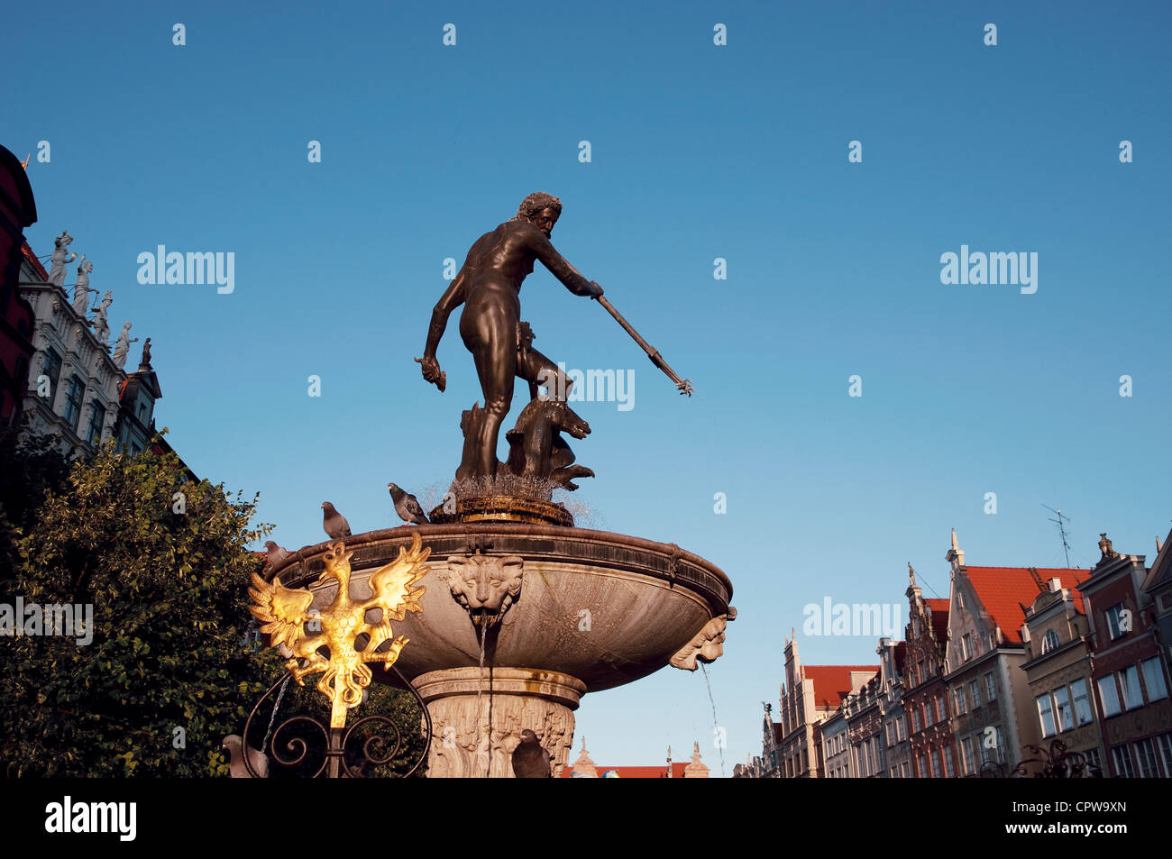 Neptun-Brunnen in Gdansk (Danzig), Polen Stockfoto