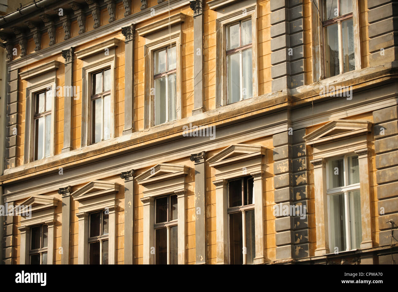 Gebäude Detail Sibiu, Siebenbürgen, Rumänien Stockfoto