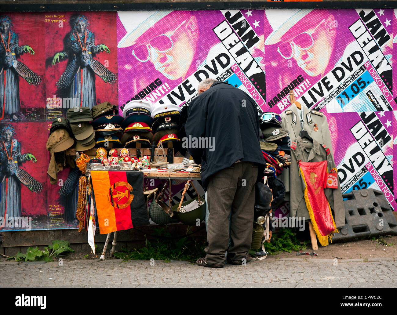 Kalten Krieges Souvenir-Shop, Berlin Deutschland Europa Stockfoto