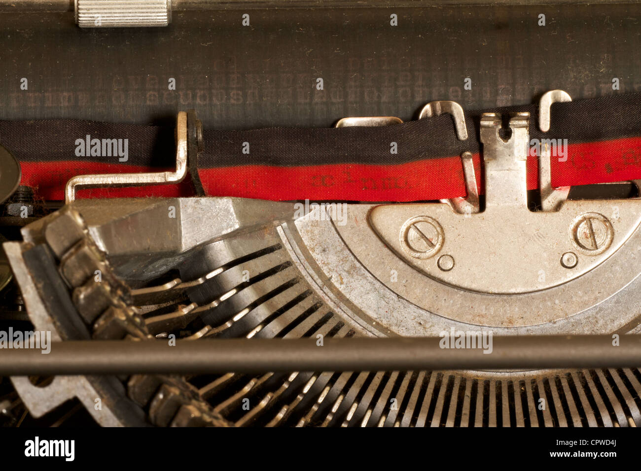 alte italienische Schreibmaschine Stockfoto