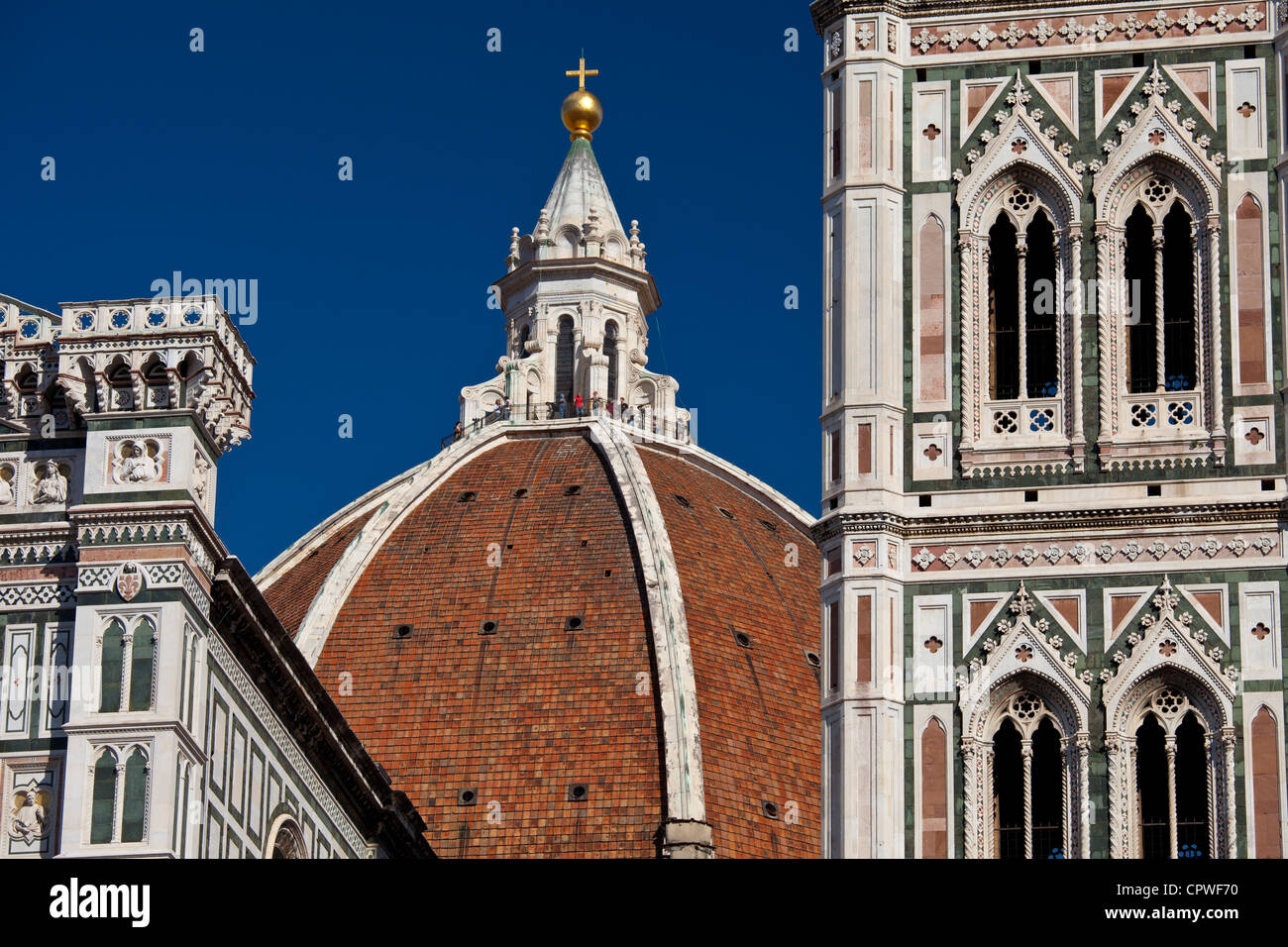 Il Duomo di Firenze, Kathedrale von Florenz und Glockenturm an der Piazza di San Giovanni, Toskana, Italien Stockfoto