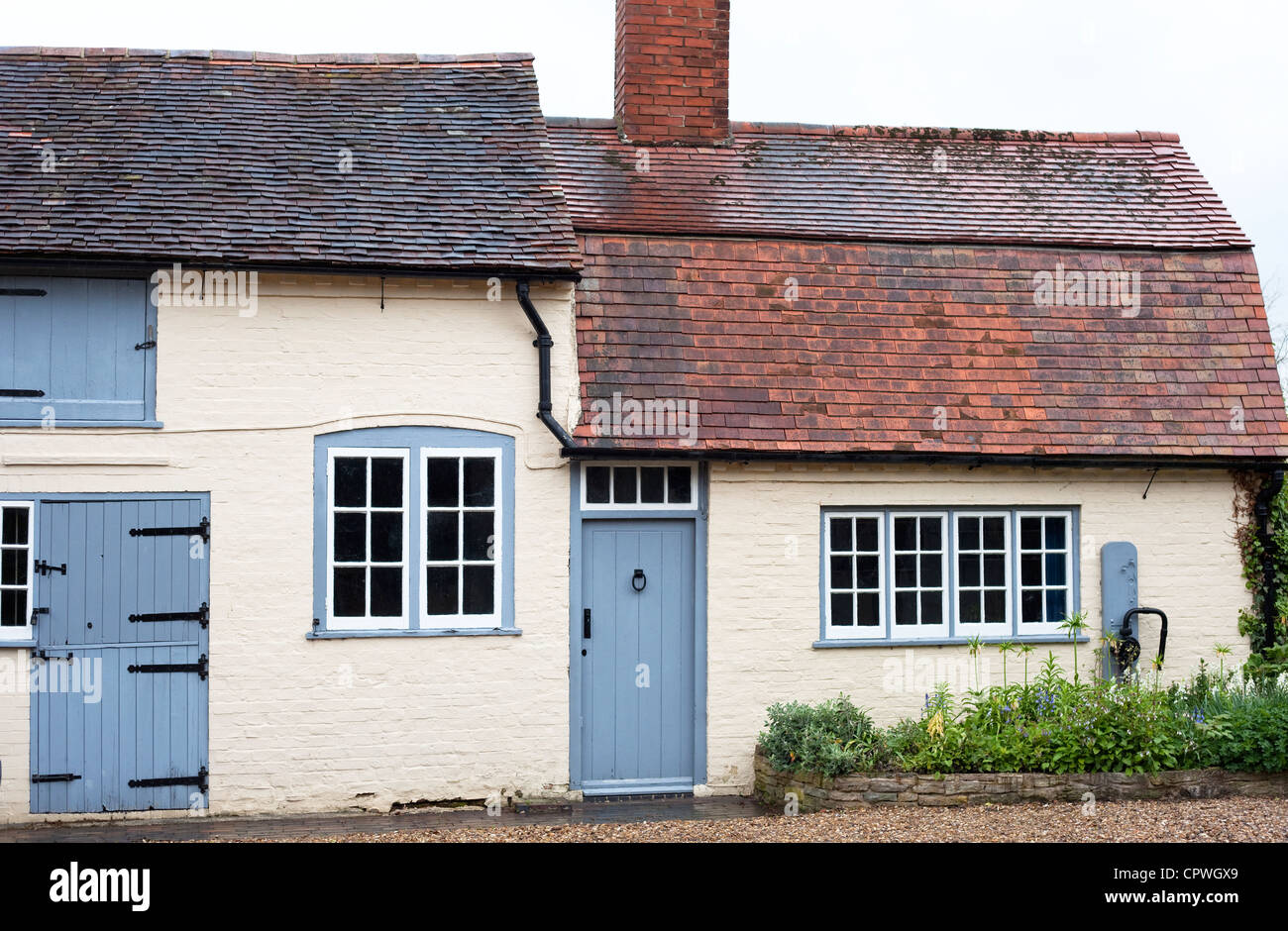 Gartenhaus und stabile, England, UK Stockfoto