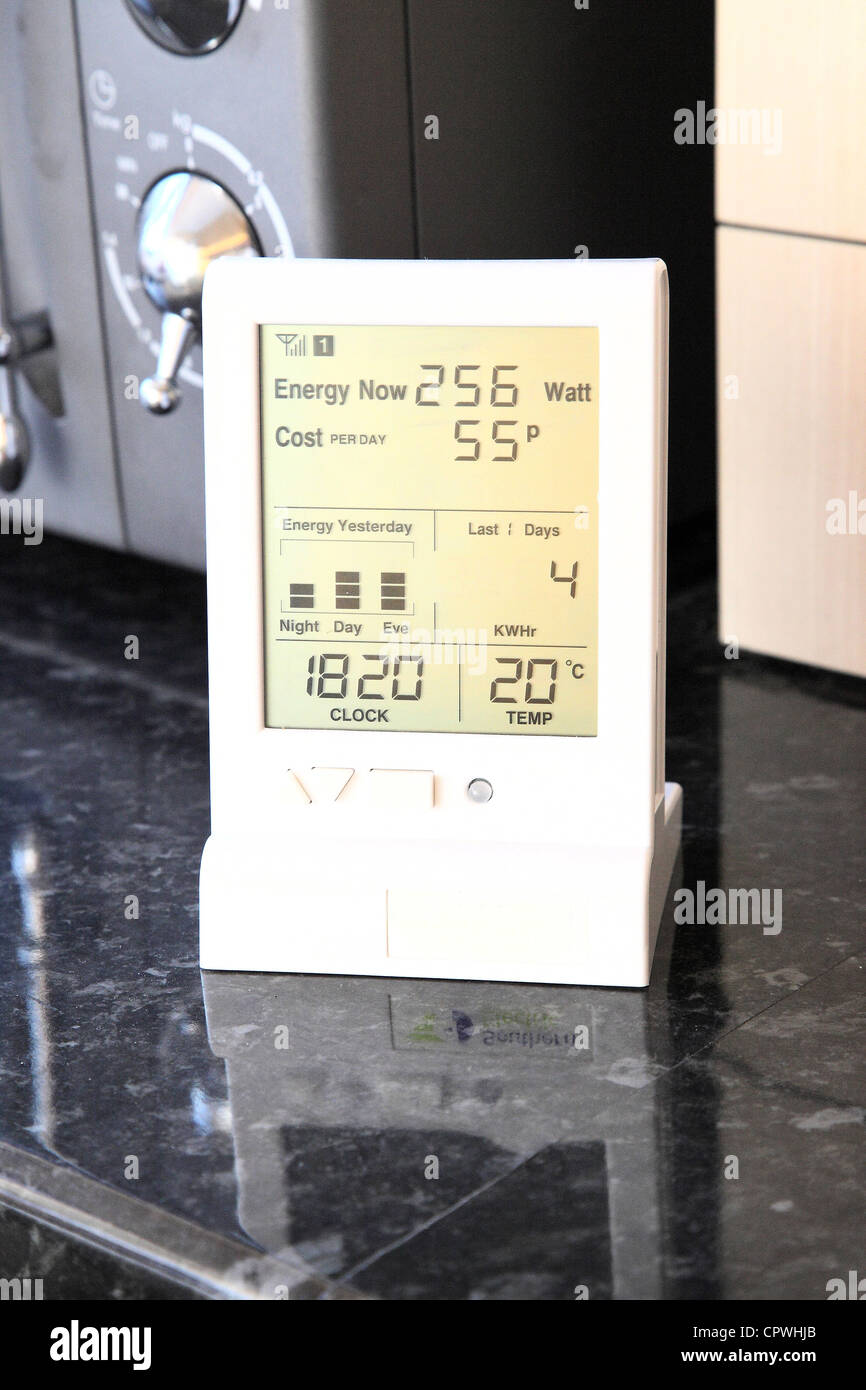 Elektrische Energie-Monitor. Stockfoto