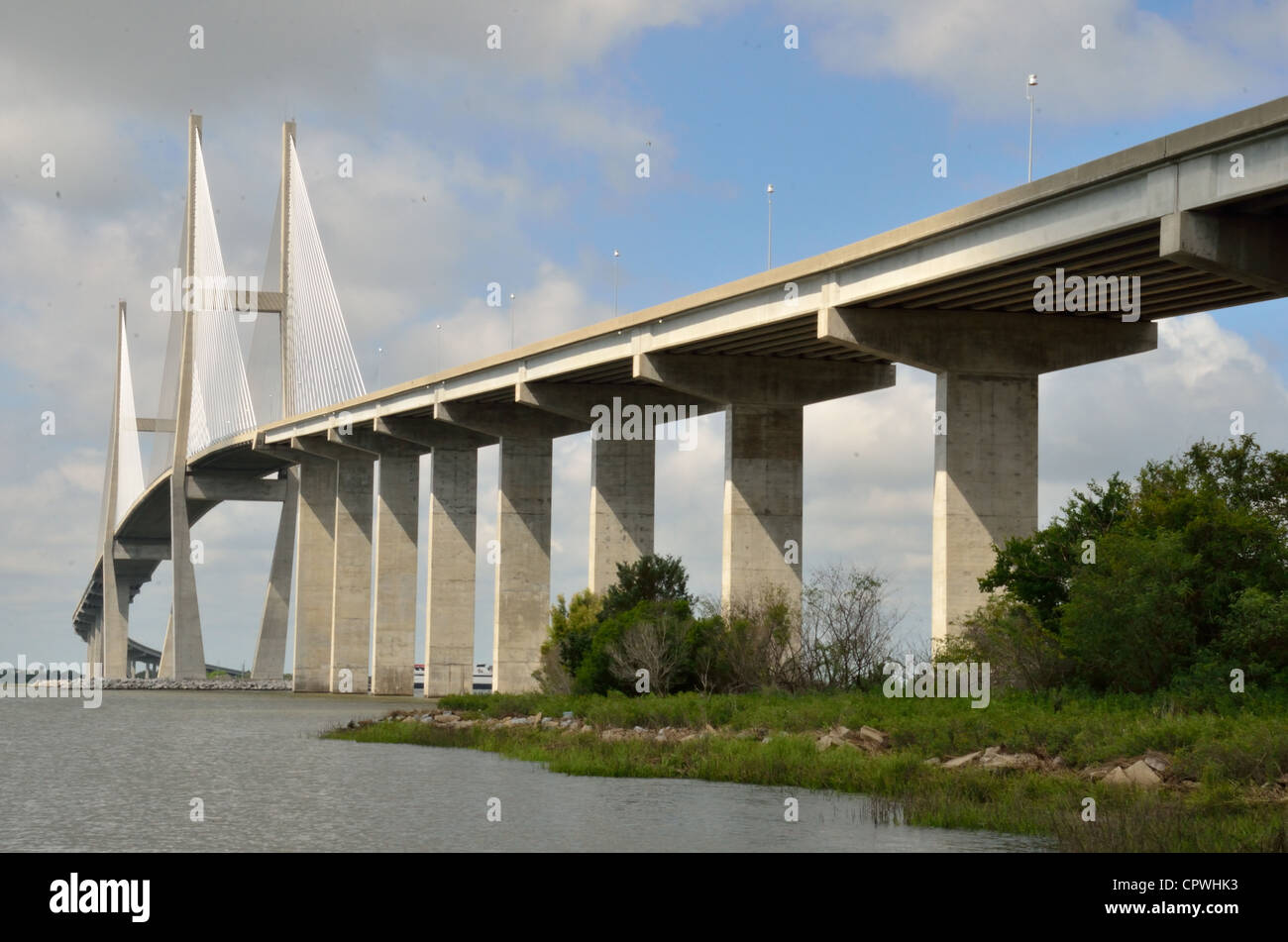 Sydney Lanier Bridge in Brunswick Georgia Stockfoto